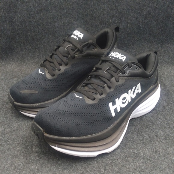 Hoka One Bondi 8 Wide Width Black Running Shoes Women's Size 9D Comfort Sneakers - Picture 1 of 16